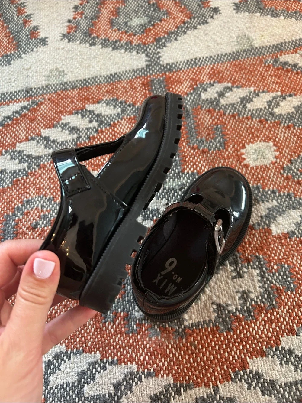 Mix No. 6 Black Patent Mary Jane Shoes for Kids